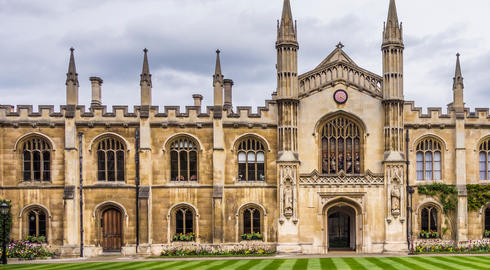 Courtyard of the Corpus Christi College, Is one of the ancient colleges in the University of Cambridge